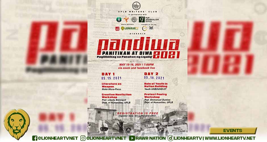 PANDIWA 2021: UPLB Writers' Club Brings 6th Writing Congress - LionhearTV