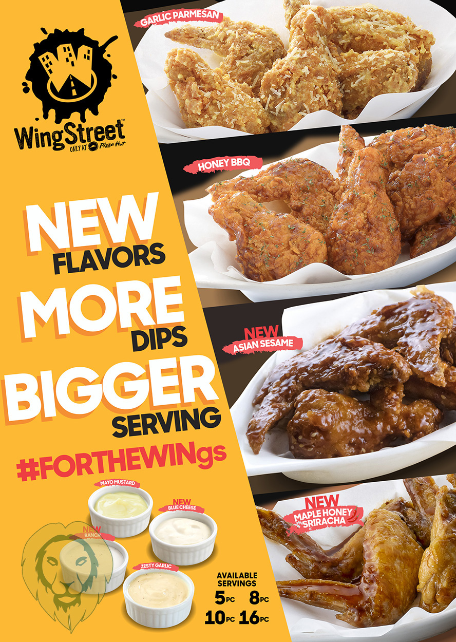 Put the ‘W’ in wings with new flavors and dips from WingStreet by Pizza